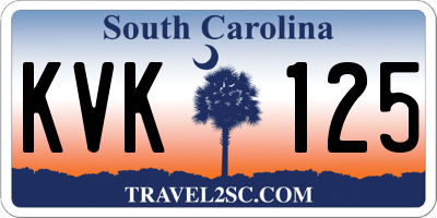 SC license plate KVK125