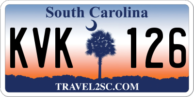 SC license plate KVK126