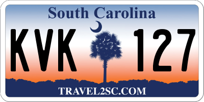 SC license plate KVK127