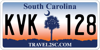 SC license plate KVK128