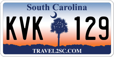 SC license plate KVK129