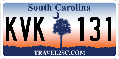 SC license plate KVK131