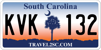 SC license plate KVK132