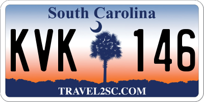 SC license plate KVK146