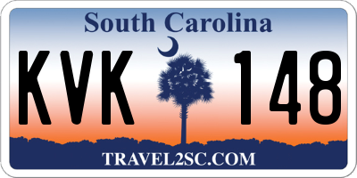 SC license plate KVK148