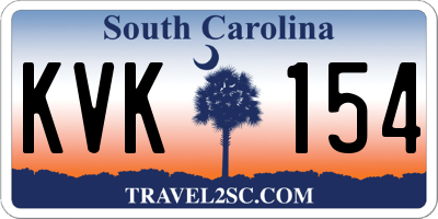 SC license plate KVK154
