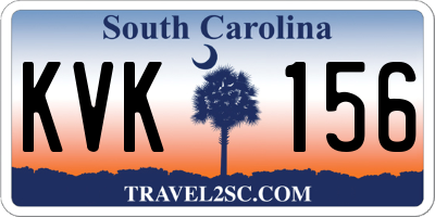 SC license plate KVK156
