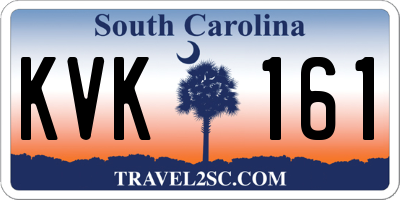 SC license plate KVK161