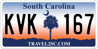 SC license plate KVK167