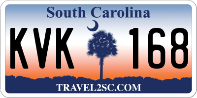 SC license plate KVK168