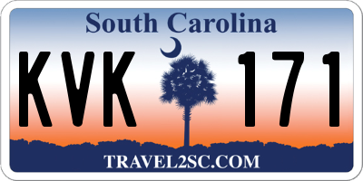 SC license plate KVK171