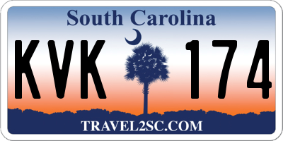 SC license plate KVK174