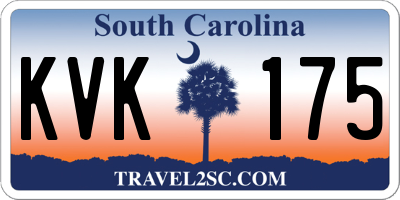 SC license plate KVK175