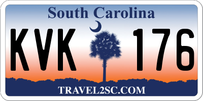 SC license plate KVK176