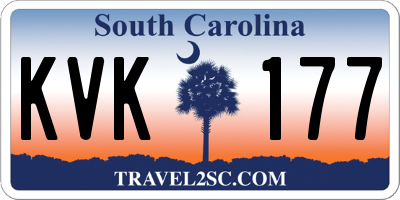 SC license plate KVK177