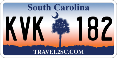 SC license plate KVK182