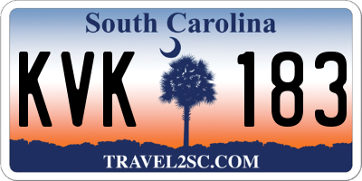 SC license plate KVK183