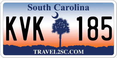 SC license plate KVK185