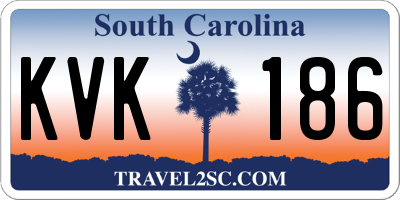 SC license plate KVK186
