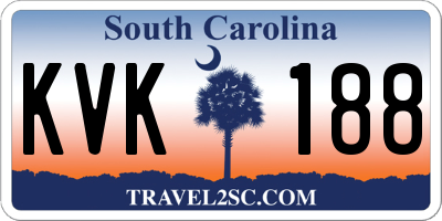 SC license plate KVK188