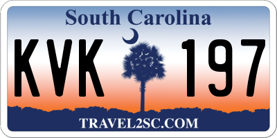 SC license plate KVK197