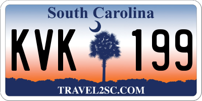 SC license plate KVK199