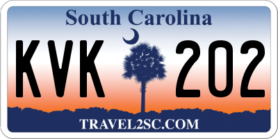 SC license plate KVK202