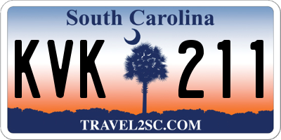 SC license plate KVK211