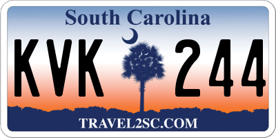 SC license plate KVK244