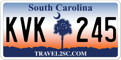 SC license plate KVK245