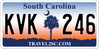 SC license plate KVK246
