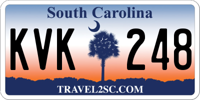 SC license plate KVK248