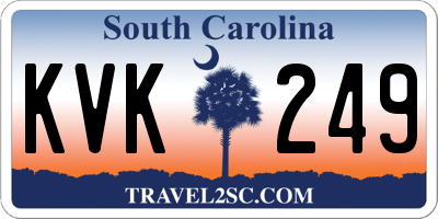 SC license plate KVK249