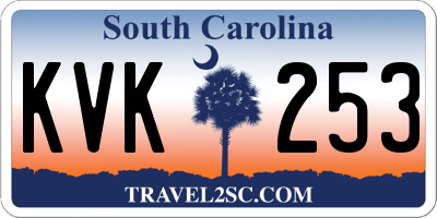 SC license plate KVK253