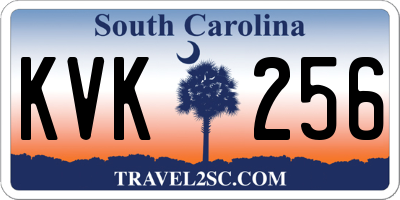 SC license plate KVK256