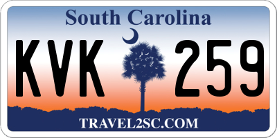 SC license plate KVK259