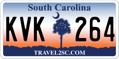 SC license plate KVK264