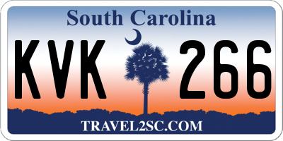 SC license plate KVK266