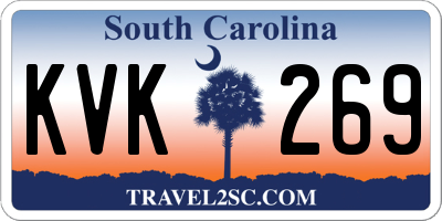 SC license plate KVK269