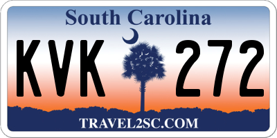 SC license plate KVK272