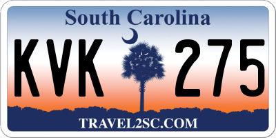 SC license plate KVK275