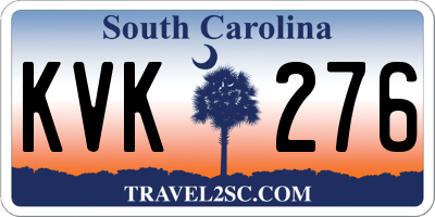 SC license plate KVK276