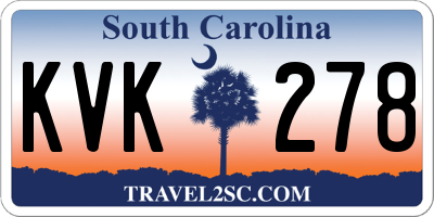 SC license plate KVK278
