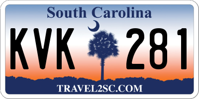 SC license plate KVK281