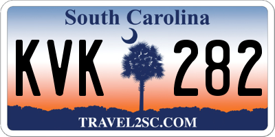 SC license plate KVK282