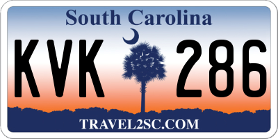 SC license plate KVK286