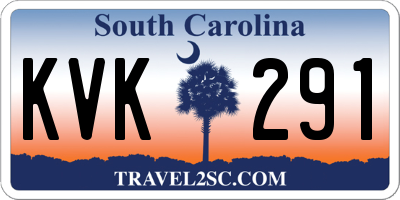 SC license plate KVK291