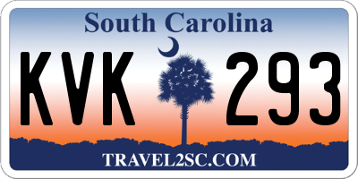 SC license plate KVK293