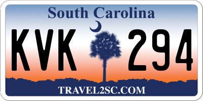 SC license plate KVK294