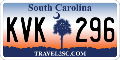 SC license plate KVK296